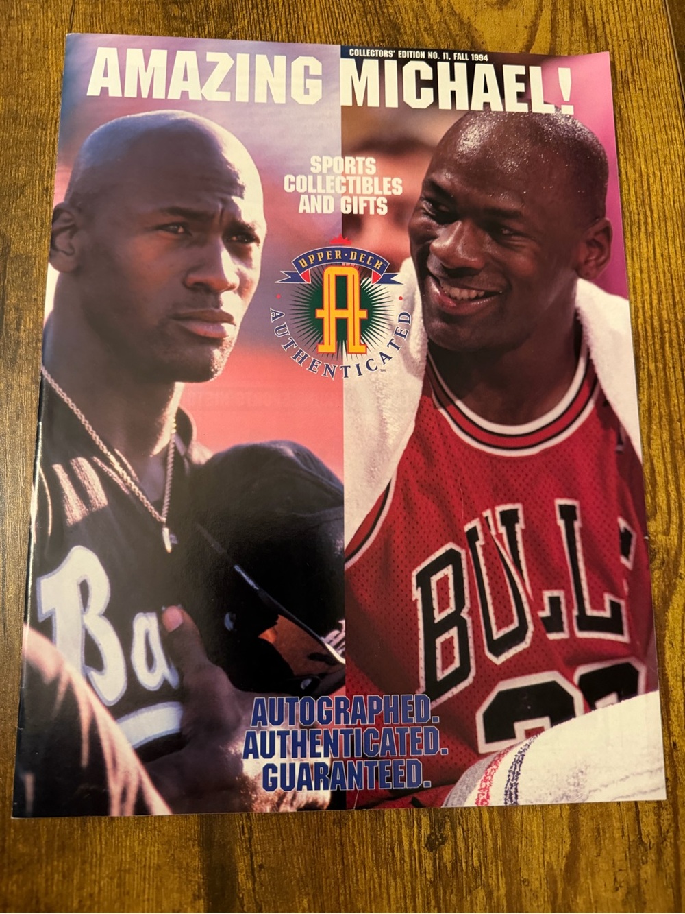 Michael Jordan 1994 Upper Deck Authenticated Catalog No 11 Bulls Baseball UDA